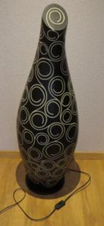 Vintage vaasvormige vloerlamp zwart-wit 1 m hoog, Ophalen of Verzenden, Zo goed als nieuw, Hout, 100 tot 150 cm