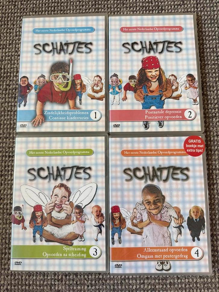 Schatjes DVD Boxset - Opvoedprogramma, 1 t/m 4, Cd's en Dvd's, Dvd's | Overige Dvd's, Zo goed als nieuw, Boxset, Alle leeftijden