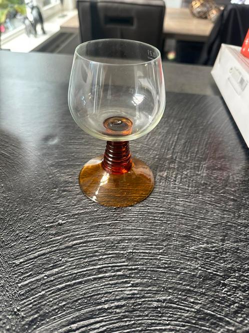 Antiek Likeurglas / Portglas Amberkleurig, Antiek en Kunst, Antiek | Glas en Kristal, Ophalen