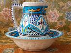 Mooie originele oude waskom en waterkan uit Tunesië., Ophalen of Verzenden