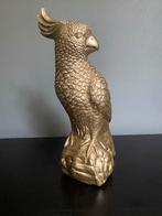 Goudkleurige Kaketoe Beeld - Light & Living polyresin, Ophalen of Verzenden, Zo goed als nieuw, Dier
