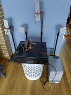 JVC RX-7020VBK Receiver + Subwoofer + 4 Speakers op statief, Ophalen, Gebruikt, JVC, Losse componenten