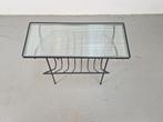 Vintage Bijzettafel Metaal glas Lectuurrek Pilastro '60, Huis en Inrichting, Woonaccessoires | Krantenbakken en Lectuurbakken