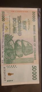 Zeldzaam Biljet: Zimbabwe 50000 Dollar 2008 UNC, Ophalen of Verzenden, Euro's, Los biljet