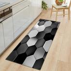 Zwart Grijs Geometrisch Vloerkleed / Mat Kleed Tapijt Nordic, Huis en Inrichting, Verzenden, Nieuw, Grijs, Rechthoekig