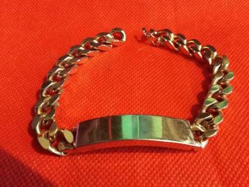 GOLDPLATED NAAMPLAAT ARMBAND:(Paolo Dorelli) Size:19/22cm beschikbaar voor biedingen