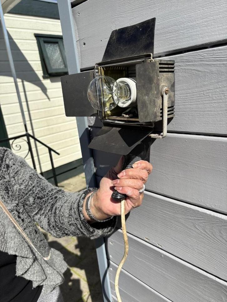 handfilmspot, lamp, industrieel, filmspot, Huis en Inrichting, Lampen | Tafellampen, Minder dan 50 cm, Ophalen