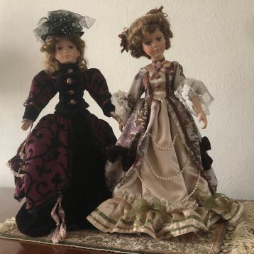  Twee erg mooie porseleinen poppen Silke en Valérie beschikbaar voor biedingen