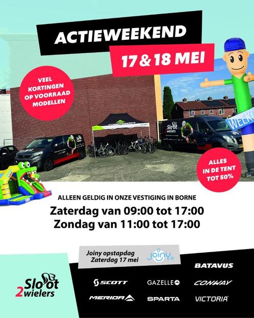 ACTIEWEEKEND SLOOT2WIELERS BORNE -TOT 50% - ZAT 17 & ZON 18, Fietsen en Brommers, Elektrische fietsen, Nieuw, Gazelle, 50 km per accu of meer