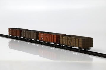 Bemo Rh.B. 4-delige Goederenwagenset (geweathered) (H0m) beschikbaar voor biedingen
