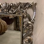 Barok spiegel -houten lijst - zilver - 120 x 90 cm-TTM Wonen, 100 tot 150 cm, Nieuw, Info@ttmwonen.nl, 75 tot 100 cm