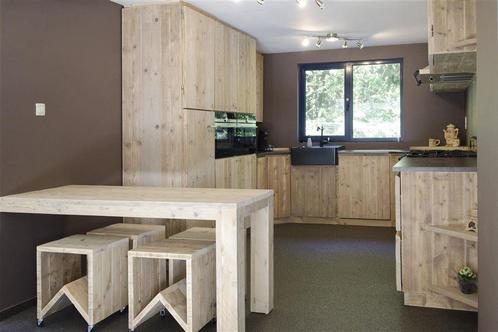 Keuken van steigerhout op maat gemaakt!, Huis en Inrichting, Keuken | Complete keukens, Nieuw, Ophalen of Verzenden