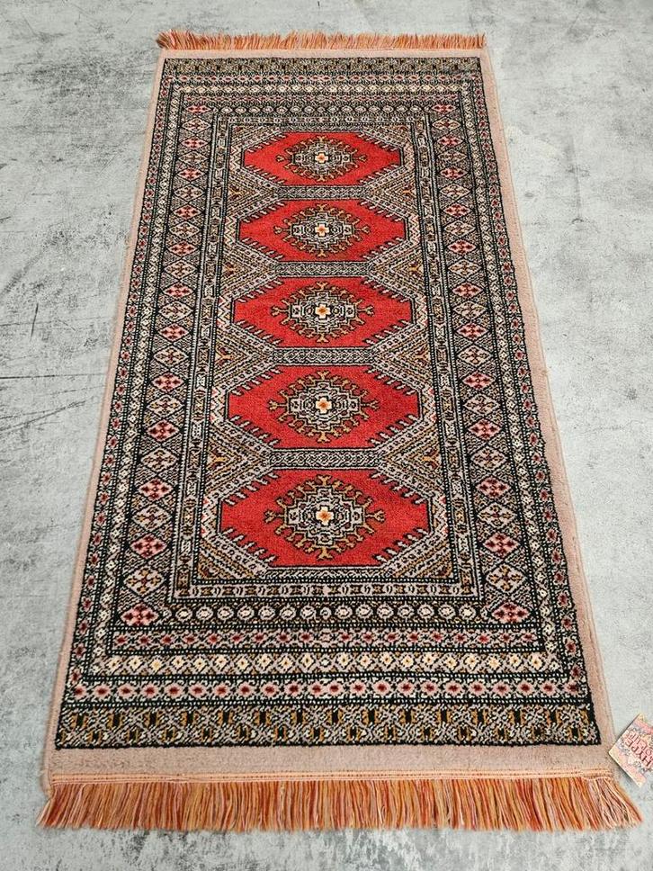 Vintage oosters wol Bokhara vloerkleed loper nomad 83x161cm, Huis en Inrichting, Stoffering | Tapijten en Kleden, Zo goed als nieuw