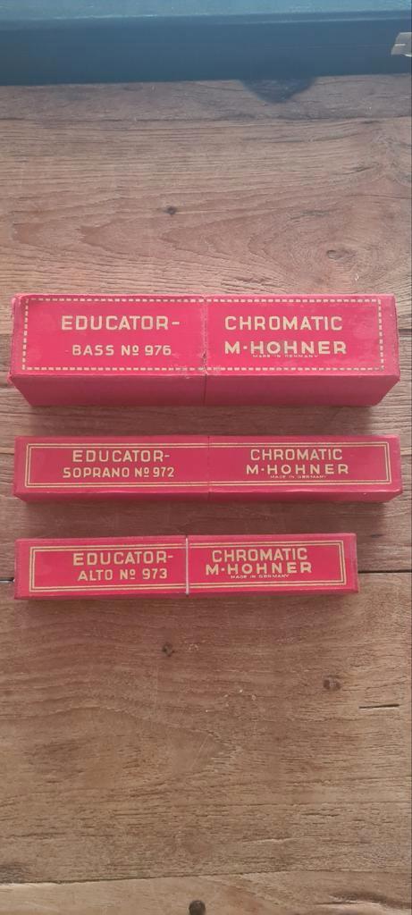 3x Hohner Educator Chromatic Mondharmonica, Muziek en Instrumenten, Blaasinstrumenten | Mondharmonica's, Gebruikt, Chromatisch