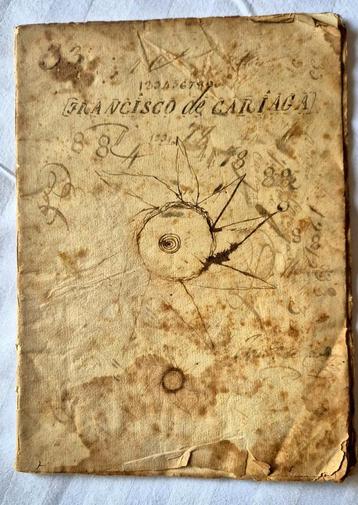 Spaans manuscript 18e eeuw, met enkele curieuze schetsen beschikbaar voor biedingen