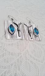 zilveren topaas Oorbellen, Sieraden, Tassen en Uiterlijk, Hangers, Nieuw, Met edelsteen, Zilver