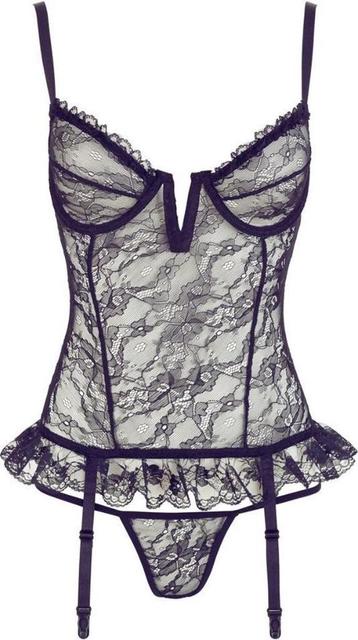 Cotelli Colletion Jarretel Body maat 75B/S Zwart (542) beschikbaar voor biedingen