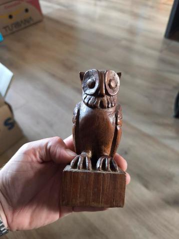 Houtsnijwerk Uil, Amsterdamse School, Gemerkt beschikbaar voor biedingen