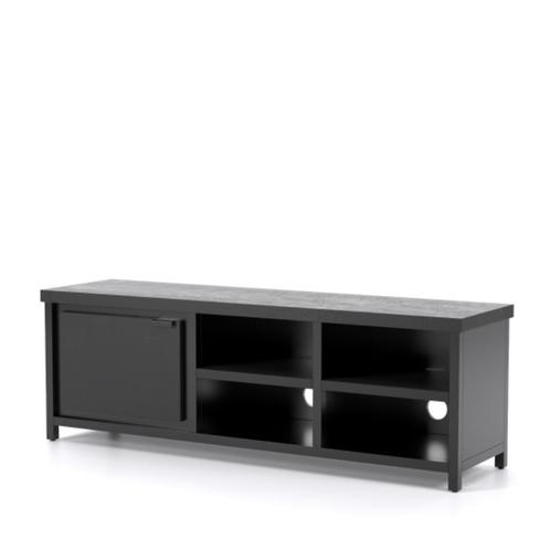 Tv-meubel trendy mango metaal 1 deur open vak 160 cm actie, Huis en Inrichting, Kasten | Ladekasten, Nieuw, Minder dan 100 cm
