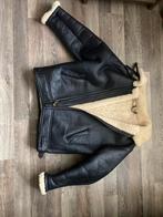 Teodem piloten jas lams leer, Ophalen, Zo goed als nieuw, Maat 56/58 (XL), Zwart