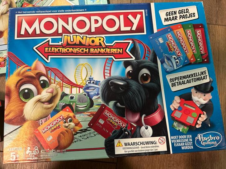 Monopoly Junior Elektronisch Bankieren, Hobby en Vrije tijd, Gezelschapsspellen | Bordspellen, Gebruikt, Drie of vier spelers
