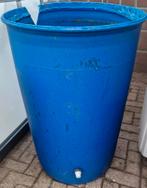 Blauwe kunststof regenton met kraantje, Ophalen, Kunststof, Gebruikt, Met kraantje