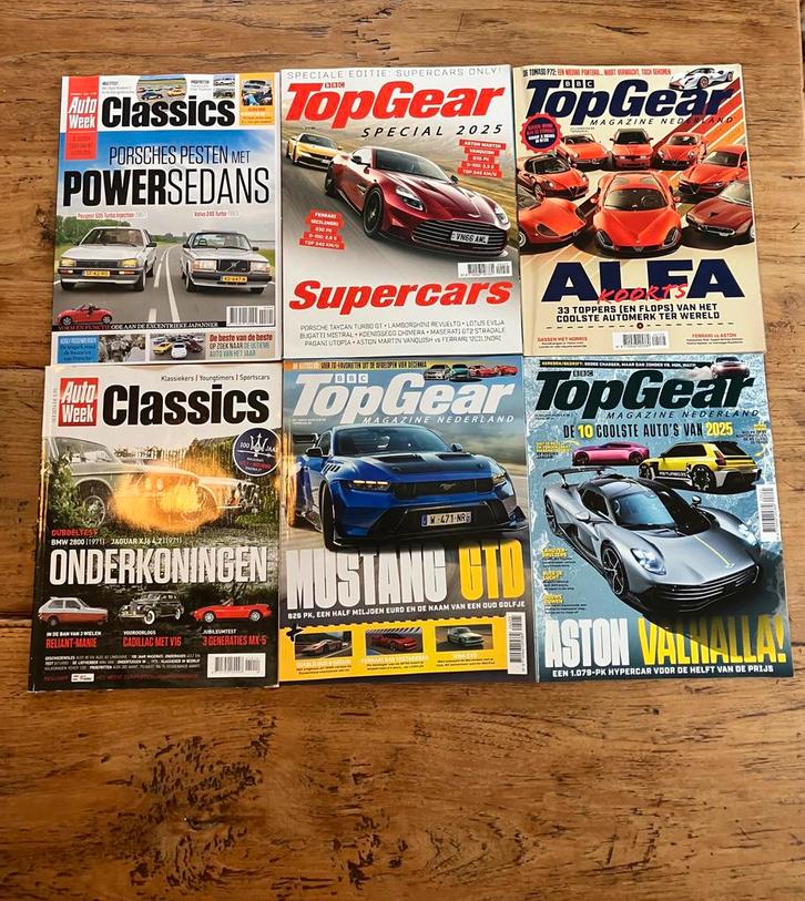 7 stuks TopGear AutoWeek tijdschriften automagazines, Boeken, Tijdschriften en Kranten, Zo goed als nieuw, Sport en Vrije tijd