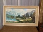 Vintage schilderij ,druk, Bachmann,berglandschap, Huis en Inrichting, Ophalen of Verzenden