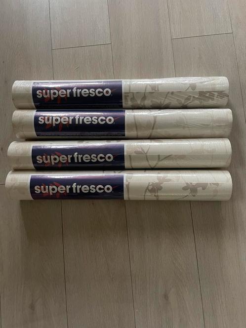 Super Fresco behang met bladeren, Huis en Inrichting, Stoffering | Behang, Beige, minder dan 10 m², Ophalen of Verzenden