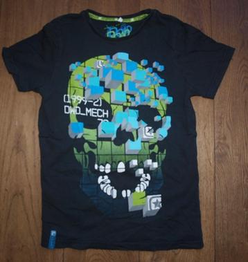 Zwart T-Shirt Skull Print C&A (158-164) beschikbaar voor biedingen
