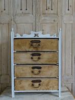 Oude ladenkast met stoffenlades, Ophalen of Verzenden