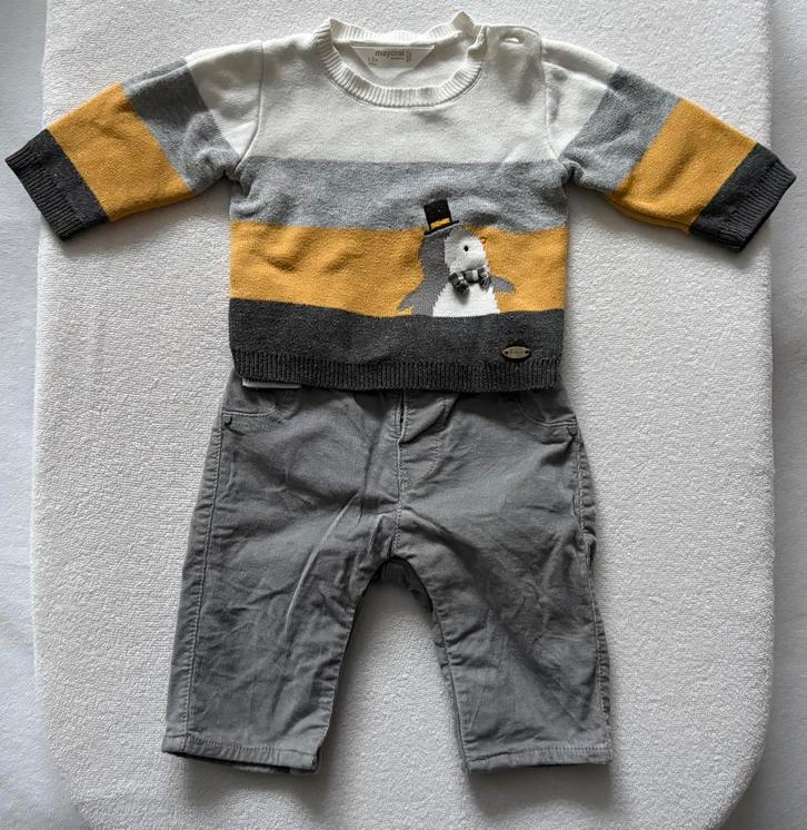 Mayoral baby boys trui en broekje, Kinderen en Baby's, Babykleding | Maat 56, Zo goed als nieuw, Jongetje, Setje, Ophalen of Verzenden