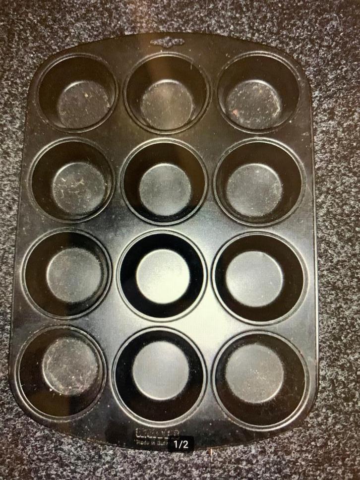 Muffin-bakblik, bakblik, muffinblik voor 12 muffins; Kaiser, Huis en Inrichting, Keuken | Keukenbenodigdheden, Zo goed als nieuw