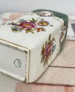 Vintage Porseleinen vaasje Vaas - Signed Prov SXE bloemen, Ophalen of Verzenden