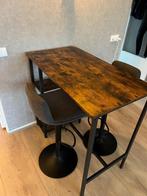 Bartafel met twee krukken /eettafel, Huis en Inrichting, Ophalen, Zo goed als nieuw, Inclusief barstoelen