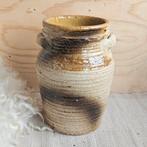 Keramieken vaas kruik bruintinten, Huis en Inrichting, Woonaccessoires | Vazen, Overige kleuren, Aardewerk of Porselein, Ophalen of Verzenden