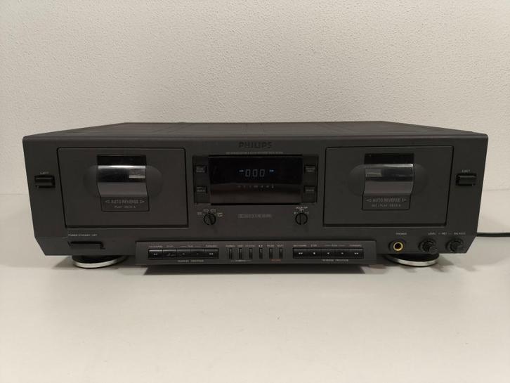 Philips FC 930 Stereo Dubbel Cassette Deck, Audio, Tv en Foto, Cassettedecks, Dubbel, Philips, Auto-reverse, Ophalen of Verzenden