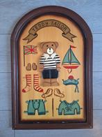 Vintage houten wandbord Teddy Sailor, Ophalen of Verzenden, Teddy Sailor, Gevondenengemaakt@gmail.com, Gevonden en Gemaakt