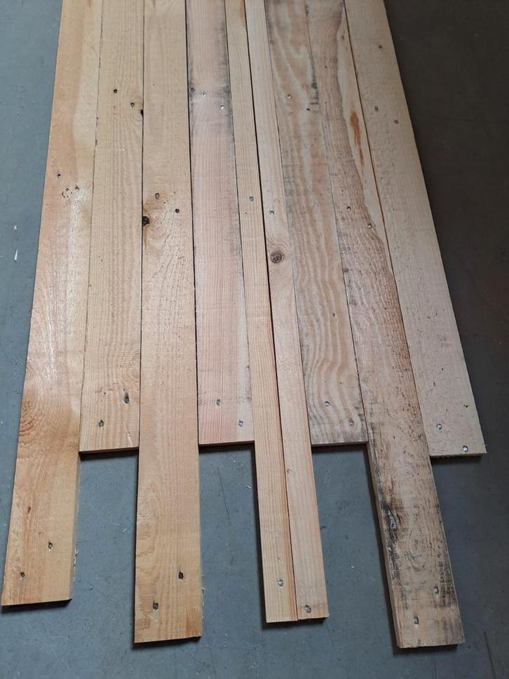 Palletplanken 120cm lang, Doe-het-zelf en Verbouw, Hout en Planken, Zo goed als nieuw, Plank, Overige houtsoorten, Minder dan 200 cm