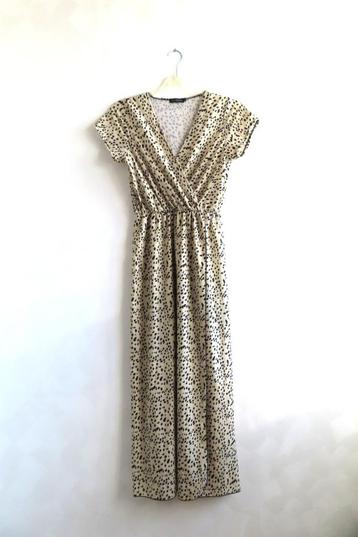 Jurk Beige Zwart Print Musthaves mt S / M (R49) beschikbaar voor biedingen
