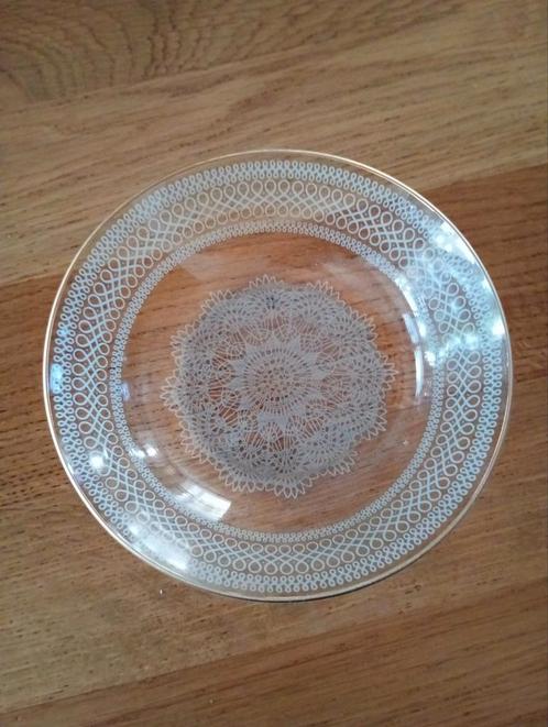 Brocante glazen koekjesschaal, Antiek en Kunst, Curiosa en Brocante, Ophalen