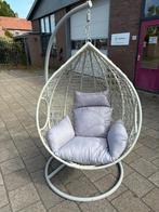 Rijoka Hangstoel Eggy Twisted Schommelstoel – Grijs Rattan, Ophalen, Gebruikt