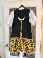 Zwart gele Dirndl, Carnaval, Maat 42/44 (L), Ophalen of Verzenden, Zo goed als nieuw