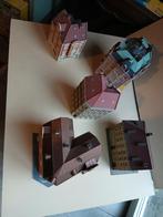 5 stadsgebouwen, Hobby en Vrije tijd, Modeltreinen | H0, Overige merken, Gebruikt, Gelijkstroom of Wisselstroom, Brug, Tunnel of Gebouw