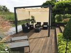 Nesling pergola aluminium 402x402 met Harmonicadoek, Nieuw, Ophalen of Verzenden