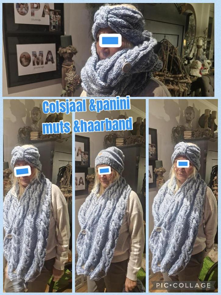 Mooie handgemaakte muts en sjaal set, Kleding | Dames, Mutsen, Sjaals en Handschoenen, Zo goed als nieuw, Muts, Maat 38/40 (M)