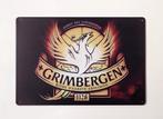 Grimbergen bier logo reclamebord van metaal wandbord deco, Verzamelen, Ophalen of Verzenden, Nieuw, Reclamebord, Plaat of Schild