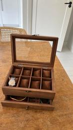Horloge bewaardoos sieraden, Ophalen of Verzenden, Zo goed als nieuw, Bruin