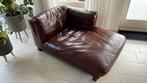 Bruin lederen chaise longue, Ophalen of Verzenden, Zo goed als nieuw