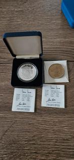 Zilveren en cup nikkel provincie penning Willem Alexander, Postzegels en Munten, Ophalen of Verzenden, Zilver, Nederland